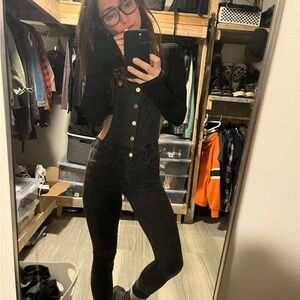 Guess Women's Dark Denim Overalls